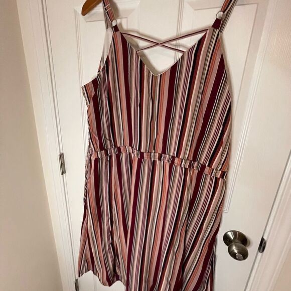Maurice’s sleeveless wrap dress striped size Plus 2 - Picture 2 of 6